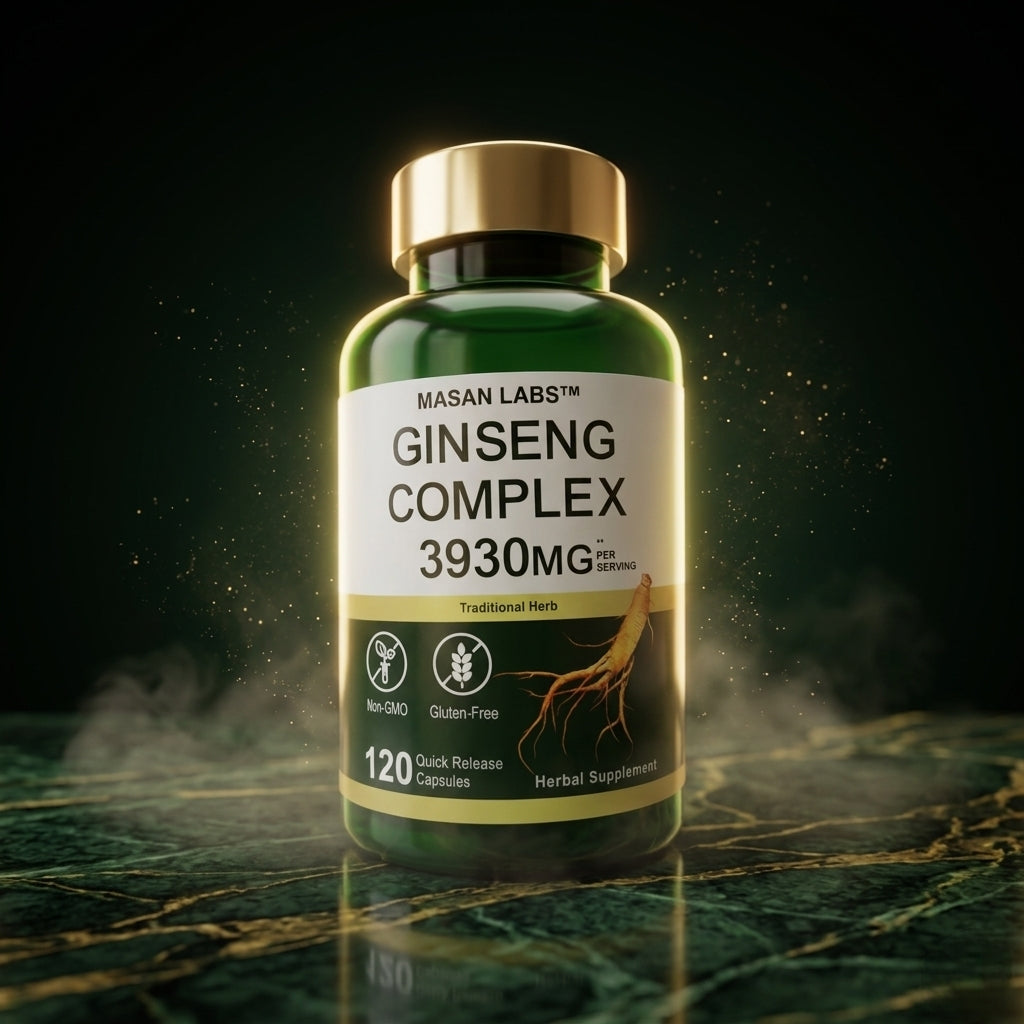 MASAN LABS™ Ginseng Complex 3930mg – Energy, Focus & Performance Support (120 Capsules)